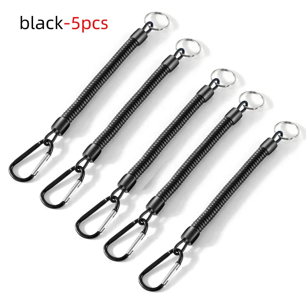 5 pezzi cordini da pesca con moschettone corde da barca corde di ritenzione supporto pinze attrezzatura da pesca per labbra per mantenere sicura la canna da pesca
