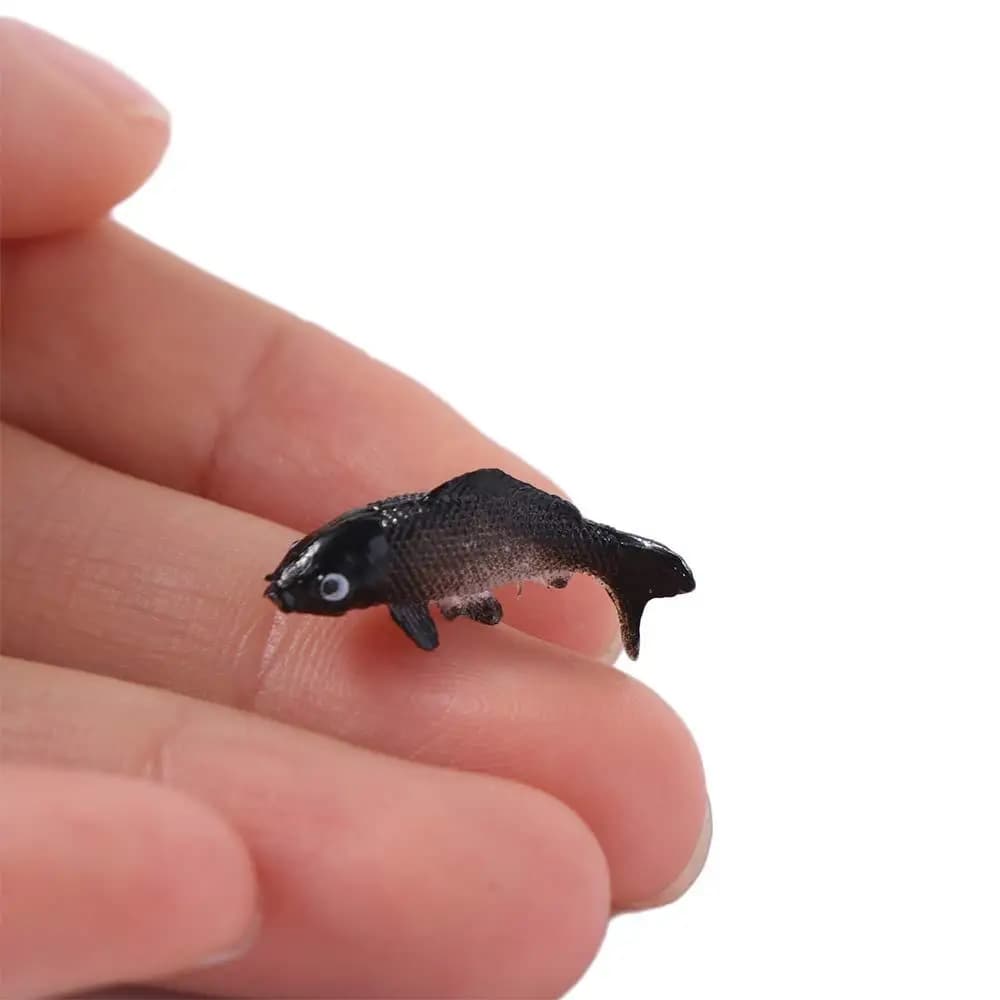 5 Pezzi Modelli di Pesciolini in PVC, Ornamenti Morbidi per Acquario, Decorazioni 3D in Cristallo per Mini Scene