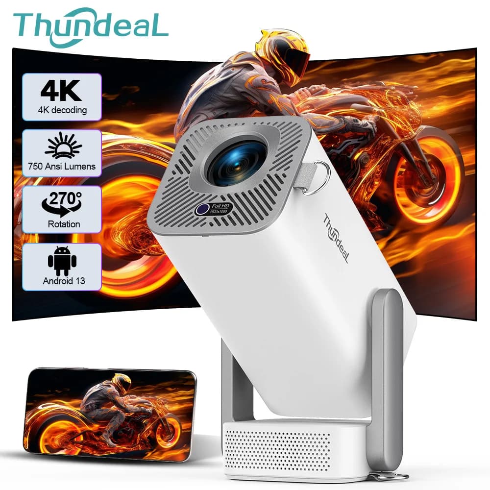 ThundeaL 4K Android Proiettore Full HD TD80Pro Mini Proiettore Beam TD80 Pro 1080P Video 3D Home Theater Projetor TD80W Aggiornamento