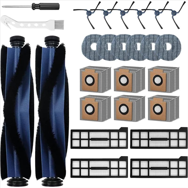 A38T-Replacement Parts Kit For Eufy X10 Pro Omni Including Main Side Brush Hepa Filter Mop Cloth Dust Bags Robot Vacuum Accessor