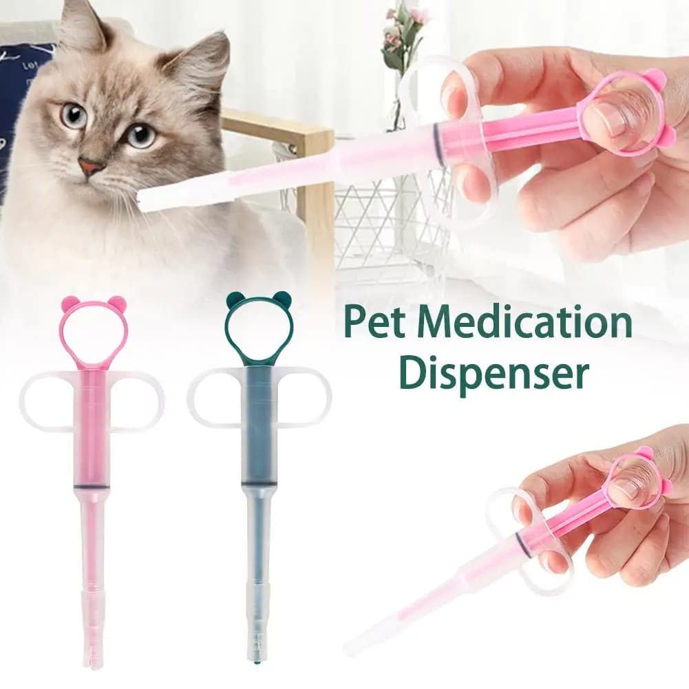 Dispenser for pet medicines Dispenser for cat tablets Syringe Dispenser Soft toe Multi-purpose food for cat pills Pet pills