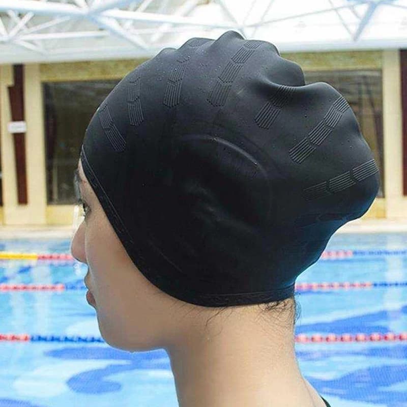 Elastic Swimming Head for Adults, Waterproof, Protects the Earrings, for Long Hair, Silicone, for Men and Women
