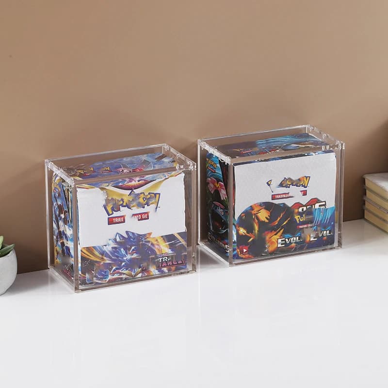 Magnetic closed ETB protection box 1/3 pieces 5 mm thick and booster box display, stackable for Pkmn Elite Trainer box