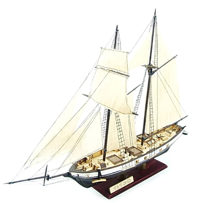 1:130/100/70/30 vela modello di assemblaggio di navi fai-da-te classico modello di barca a vela in legno auto-assemblato kit di costruzione di modelli di incollaggio