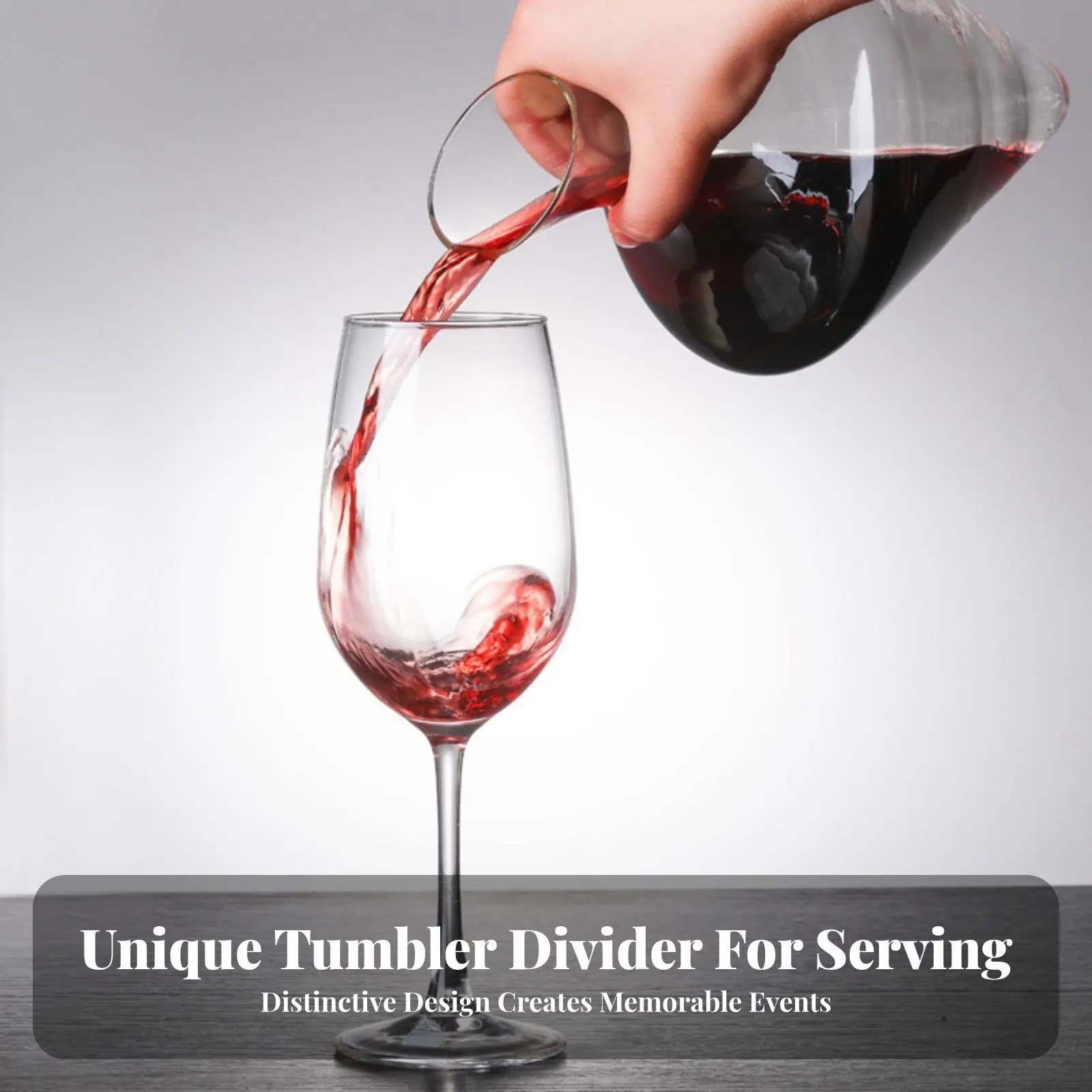 Set Decanter per Vino con Contenitore per Ghiaccio, Design Oscillante, Decanter Rosso Oscillante Soffiato a Mano con Manico Ergonomico per Casa e Bar