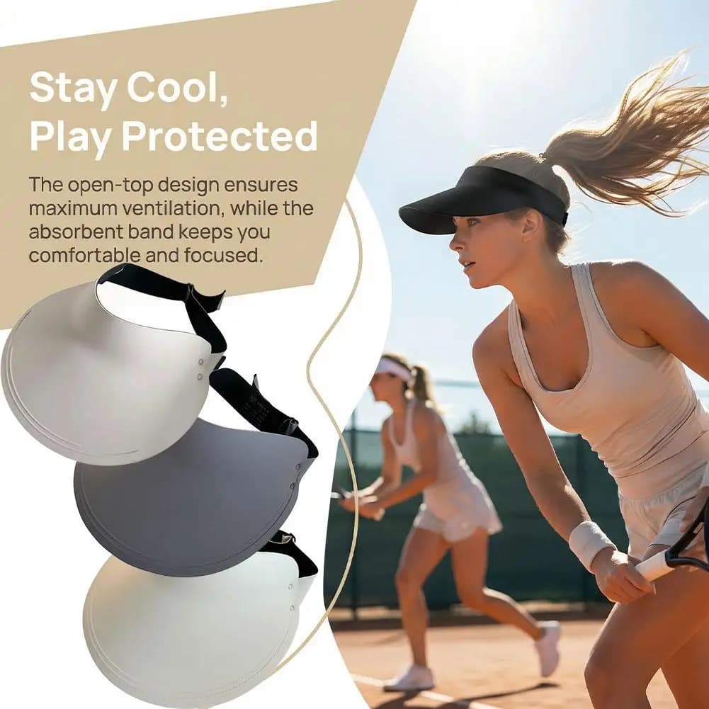 UV Blocking Sun Visor Hat for Women Running Seamless Adjustable Open Top Hat for Golf Tennis Summer Outdoor Sports Cap
