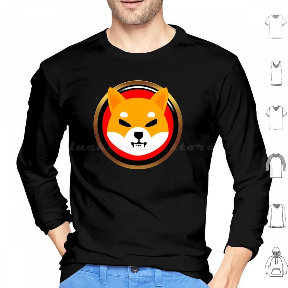 Shiba Inu Shib Crypto Apparel Felpa con cappuccio in cotone a maniche lunghe Doge Dogecoin Bitcoin Crypto Valuta Dogefi To The Moon