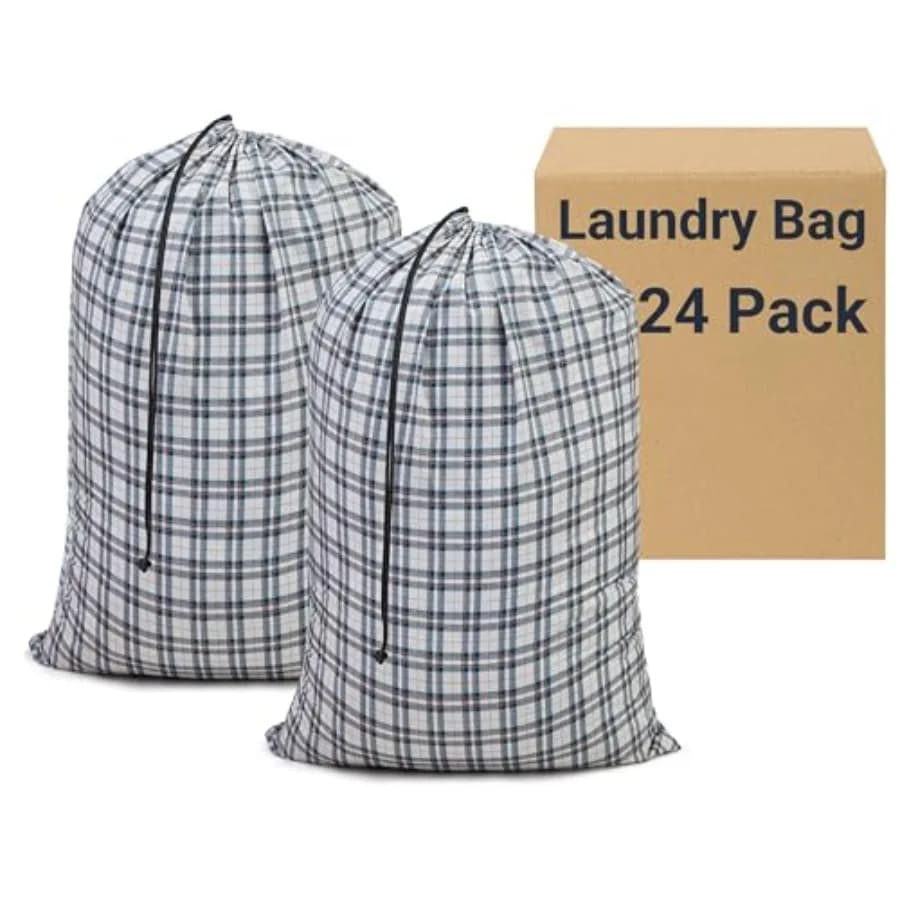 Borsa Portabiancheria da Viaggio Extra Large a Quadri, Resistente e Lavabile, Organizer per Vestiti Sporchi per Dormitori Universitari, Hotel, Campeggio e Casa