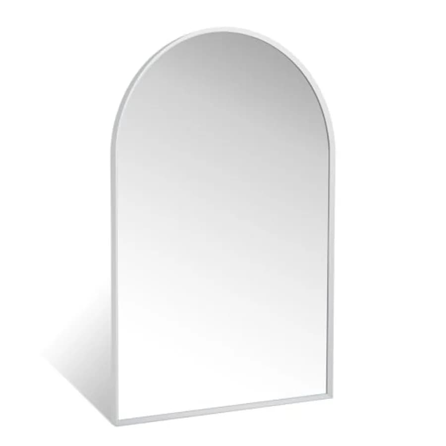 Specchio 24" x 36", Cornice Moderna in Lega di Alluminio, Specchio ad Arco per Bagno, Soggiorno, Camera da Letto