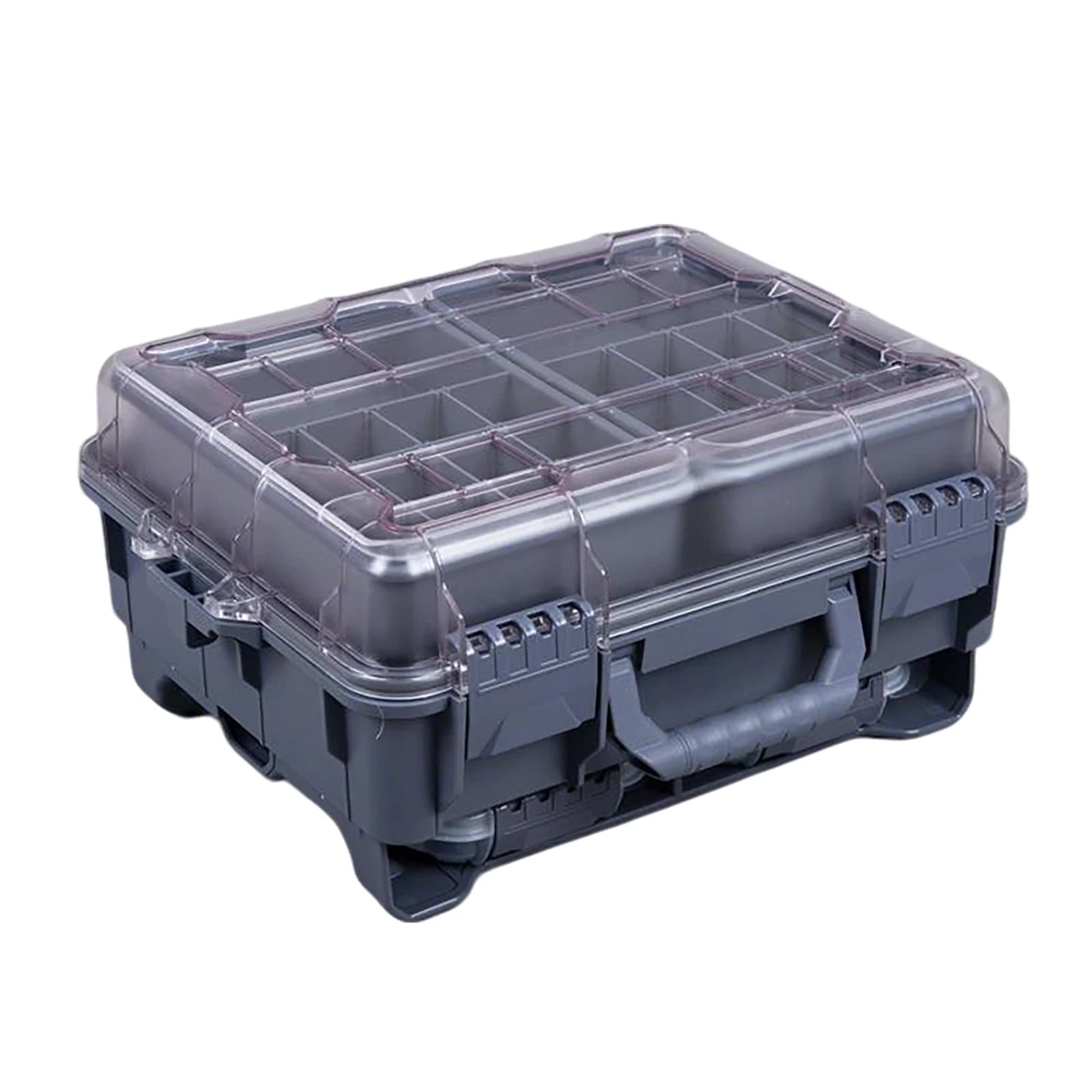 Universal Fishing Equipment Box with Interior Design Removable for Fishing Gifts (Grigio)