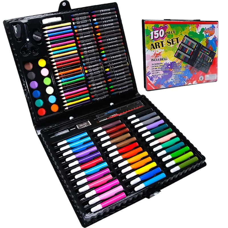 150 pieces Art set Watercolor markers Pastelli Water fountain pen Drawing set Painting tools for artists Stationery gifts for school
