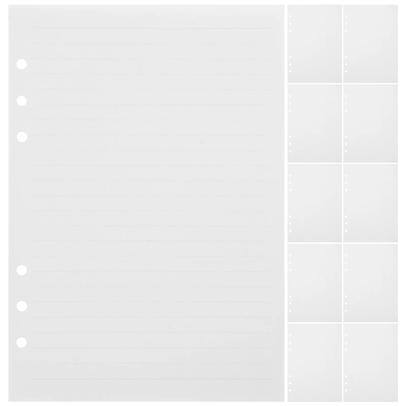 80Sheets Planner Refill Paper A5 Loose Leaf Notebook Replacement Thick Flat Clean Hard-Wearing Paper for Students Travel Office