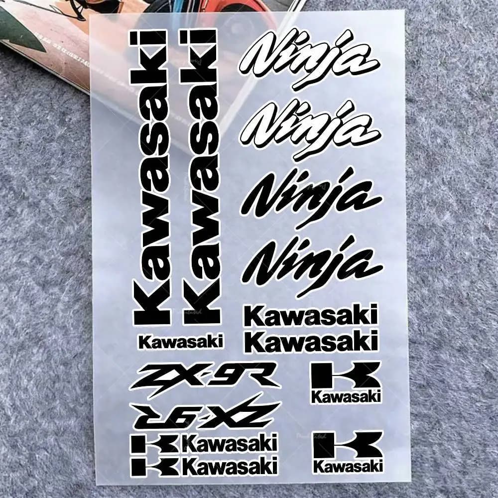 Adesivi per Kawasaki, Sticker Moto, Adesivi per Carrozzeria Auto, Paraurti, Finestrini, Moto, Laptop, Pareti, Decalcomanie in Vinile, Accessori Tuning Auto