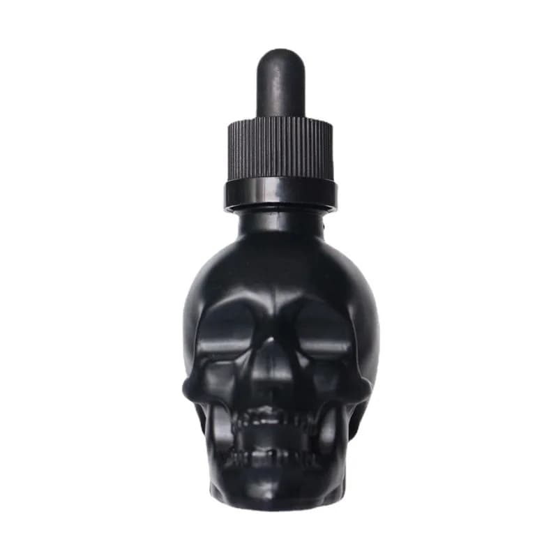 Skull Bittle Bottle Dropper Bottle Glass Bitters Bottle with Dropper for Cocktail Bar Absinthe Cocktail Medicinal Wine