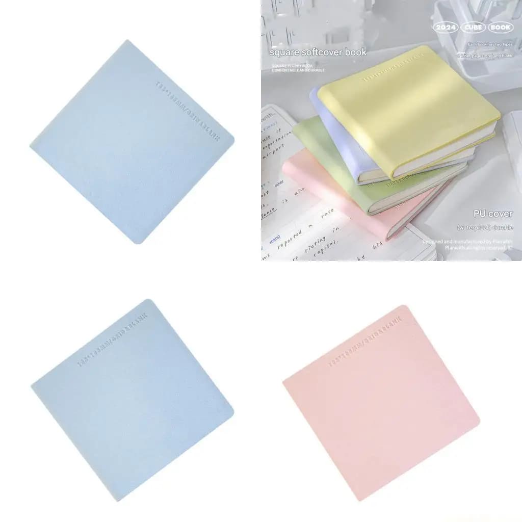 Quaderno tascabile con 80 fogli diario in pelle con copertina morbida, con griglia, sfoderato, per pianificazione quotidiana