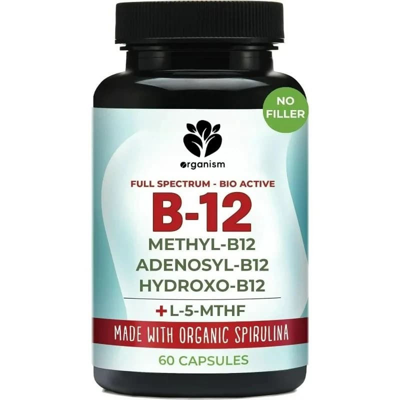 The 5000 mcg vitamin B12 supplement contains methylcobalamin, adenosilic cobalamin and hydroxyB12 complex