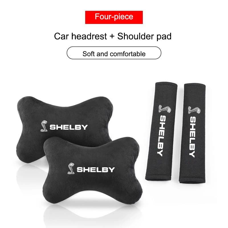Cuscinetti per Poggiatesta e Cintura di Sicurezza per Auto Ford Cobra Shelby GT 500 GT 350 Focus Mk2 Mk3 Fiesta Mustang 500 Focus Mondeo Ranger
