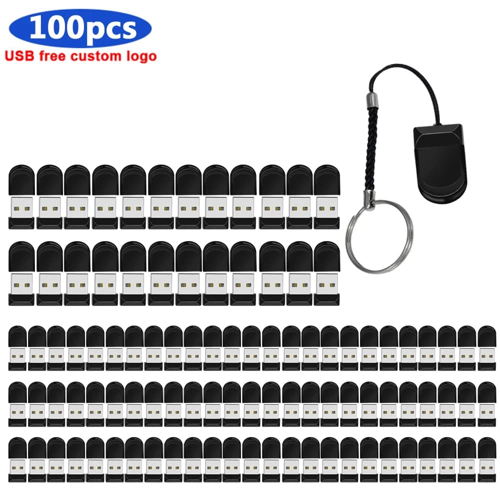 100pcs/lot Mini tiny flash usb 2.0 stick Pendrive 4GB 8GB 16GB 32GB 64GB USB Flash Drive free custom logo cool pen drive cle Usb