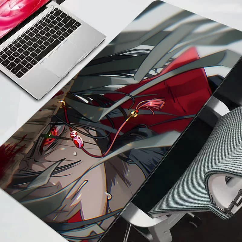 Tappetino per mouse Naruto, accessori da gioco di grandi dimensioni, tastiera veloce, tappetino da scrivania con bordo in gomma, tappetino per mouse per laptop, durevole, anime
