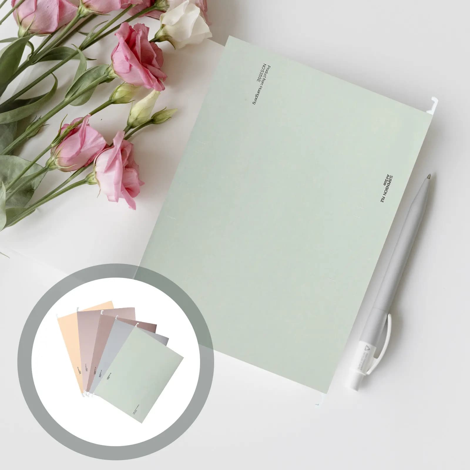 Set di 5 Cartelle Portadocumenti Appendibili, Organizzatore Portatile per Ufficio, Contenitore per Ricevute, Cartelle per Organizzazione Casa e Scuola