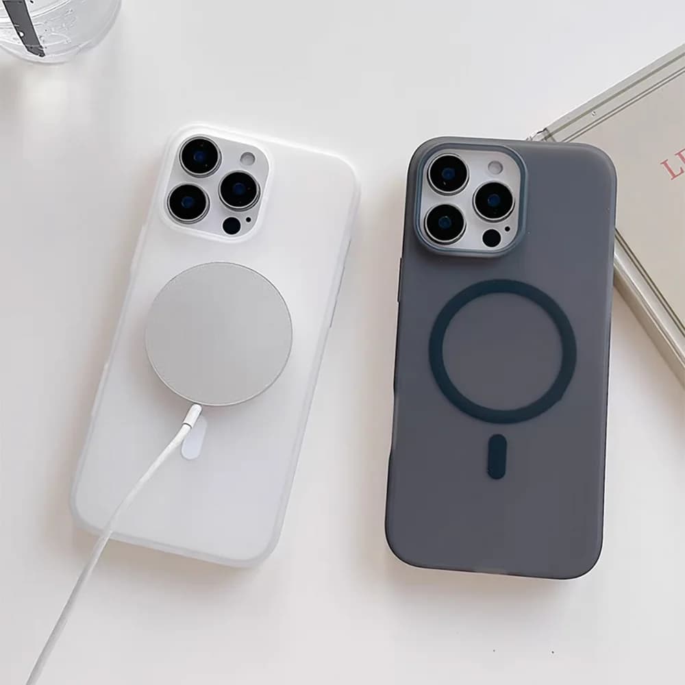 Luxury Matte For Magsafe Phone Case For iPhone 17 Pro 16 15 14 13 12 Pro Max 11 Magnetic Shockproof Transparent Silicone Cover