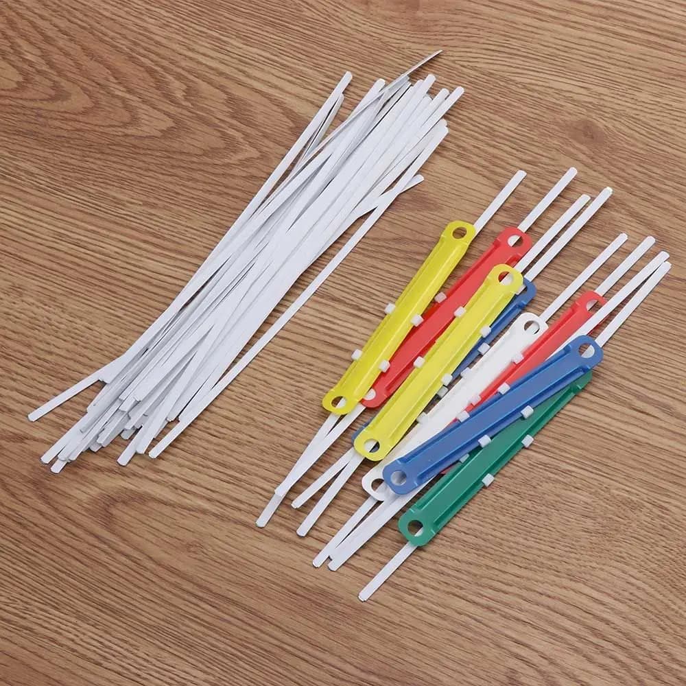 50 pz/set File di fissaggio in carta rilegatura in plastica Clip a due fori raccoglitore a fogli mobili cartella di File ufficio documenti di archiviazione