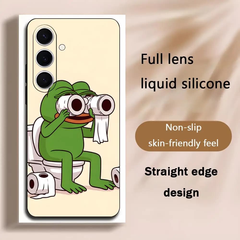 Sad Pepe the frog Draw Cool Phone Case For Samsung Galaxy S25 S24 S23 S22 S21 S20 Plus Ultra Note20 Soft Black