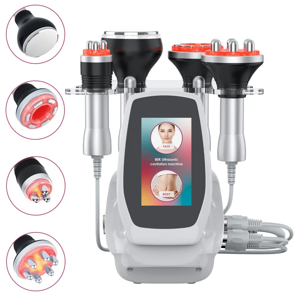 Beauty device 4 in 1 with 80K Ultrasonic Cavitation for Body Slimming, Facial Massage, Skin Shaving, Face Lifting and Vacuum Suction