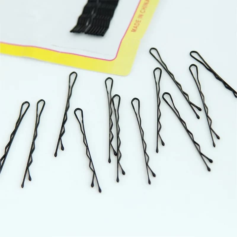 60 pz/scheda Accessori Professionali per Parrucchieri, Mollette Nere a Punta Tonda, Strumenti per Capelli, Offerta Speciale