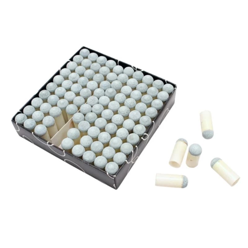 10 pezzi punte per stecca da biliardo Slip-On punte per stecca da biliardo di ricambio copritesta per stecca da biliardo protezione per punta da biliardo
