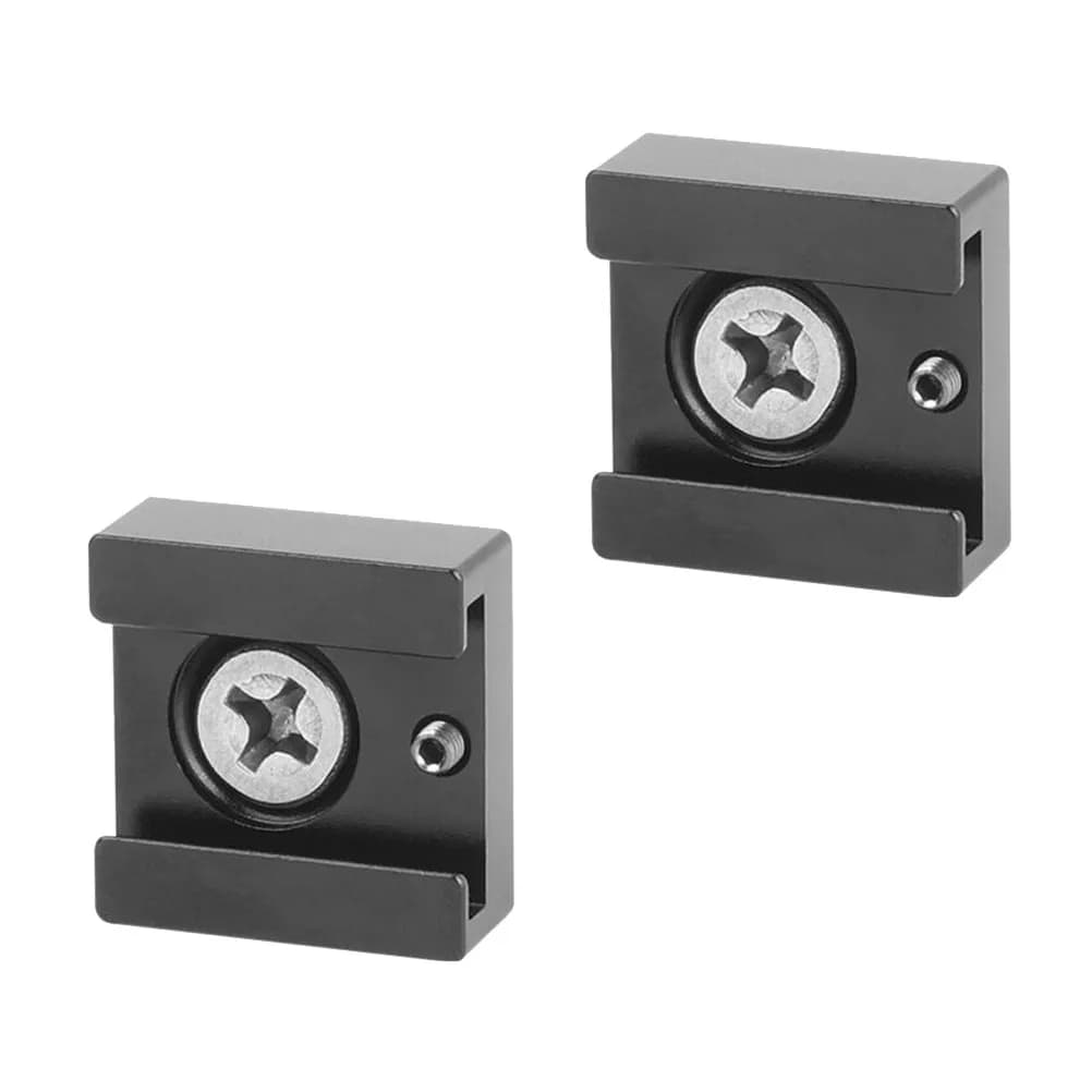 2Pcs Cold Shoe Flash Mount Adapter Aluminum Alloy Metal Clamp Lock for Tripod Light Stand Camera Monitor Microphone Rig Use