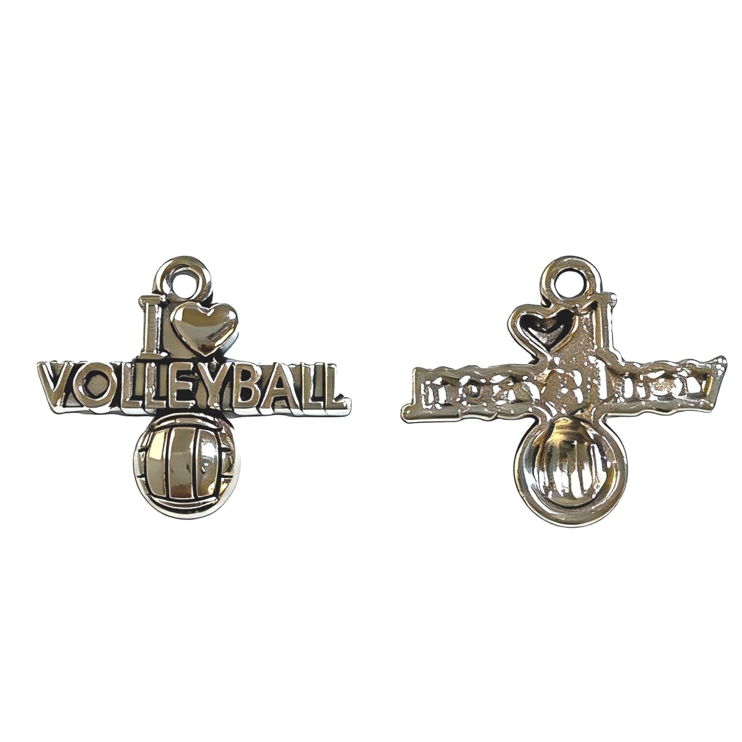 Ciondoli a forma di pallone da pallavolo in argento antico, 22x18 mm, 20 pezzi, per creazione di gioielli fai da te, ciondoli per braccialetti e collane ef5126