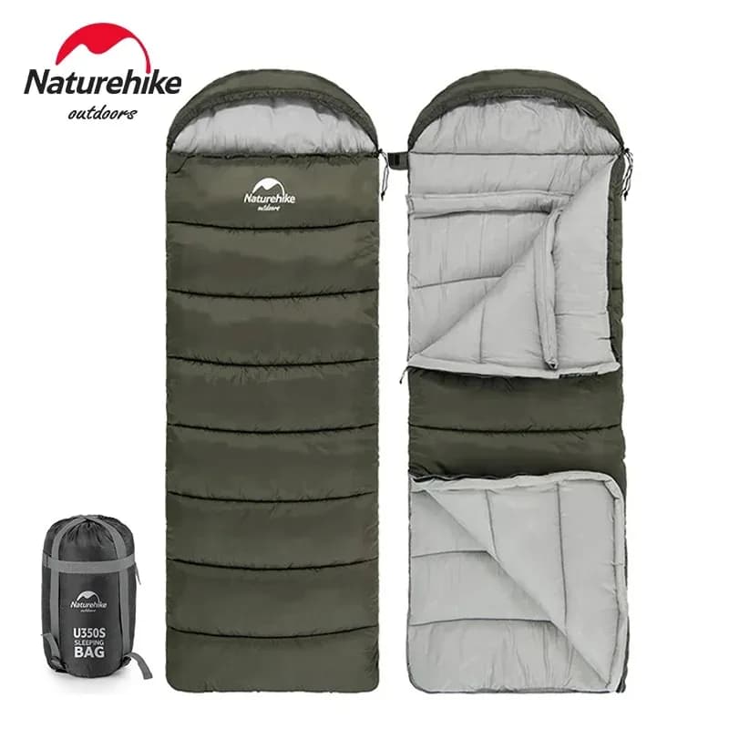 Naturehike sacco a pelo U350S sacco a pelo invernale in cotone sacco a pelo portatile ultraleggero sacco a pelo da campeggio impermeabile