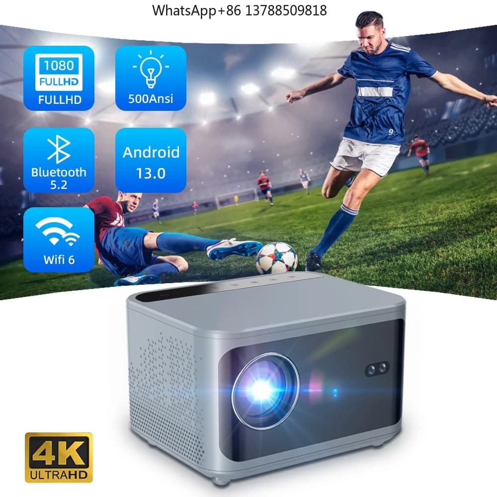 MOK JY540 Mini Proiettore Smart Android LCD 4K 4000 Lumen 500 ANSI con Altoparlanti Integrati, Garanzia di 1 Anno - Portatile per Ufficio e Casa