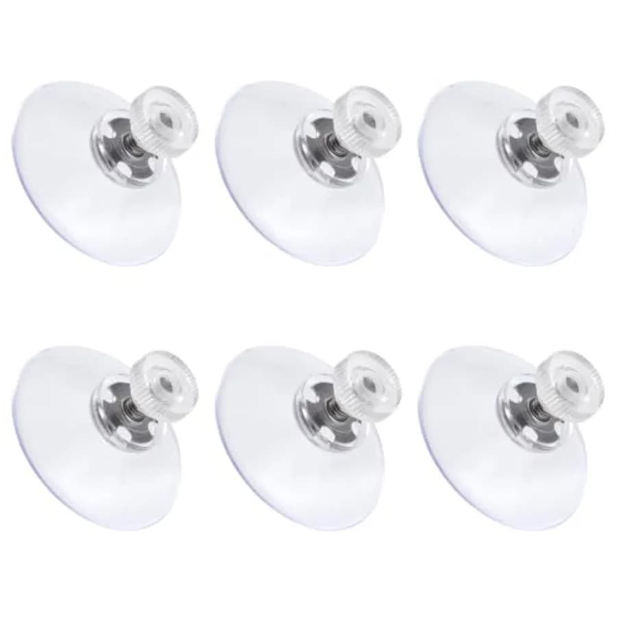 6 pezzi Ventose in vetro trasparente a ventosa Cuscinetti a ventosa in plastica PVC da 41 mm Supporto di aspirazione adesivo extra forte senza ganci per W