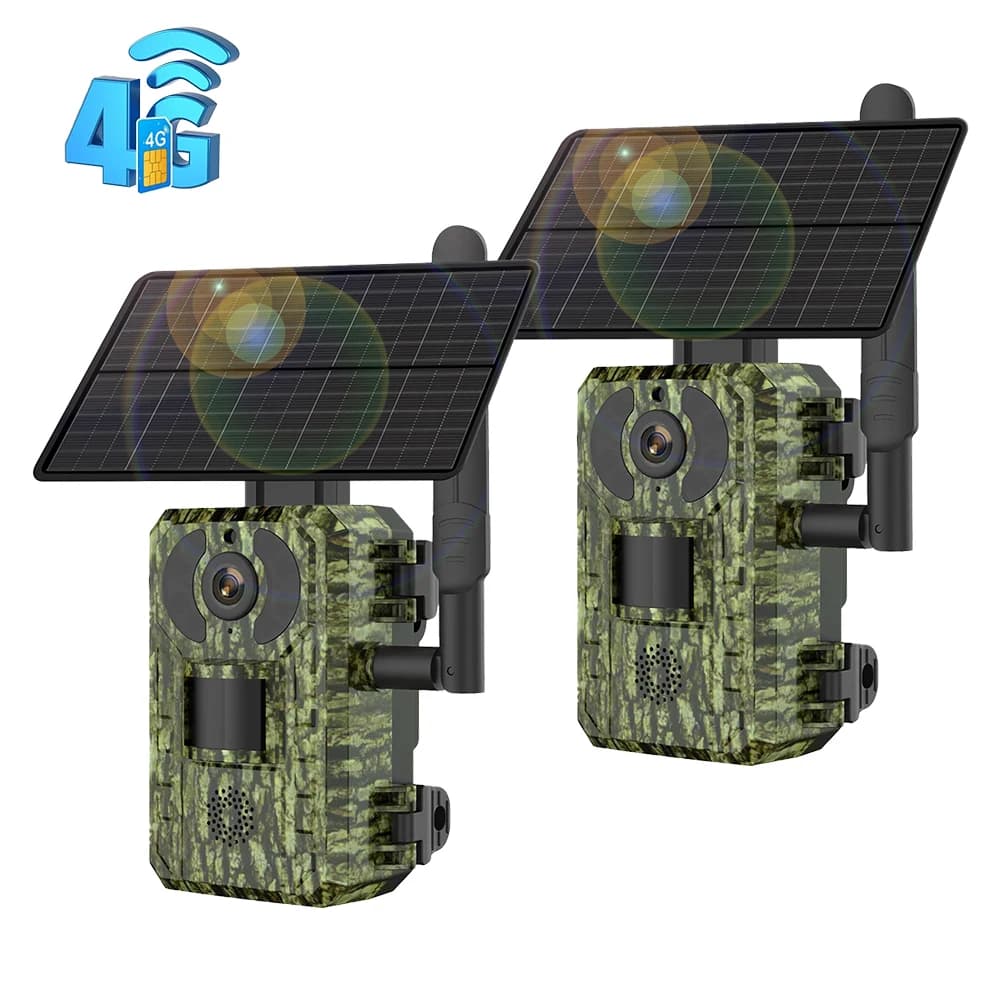 EU Band 4G Cellular LTE Live View Night Vision PIR Motion Activated IP66 Wildlife Trail Game Home Security Camera with SIM Card