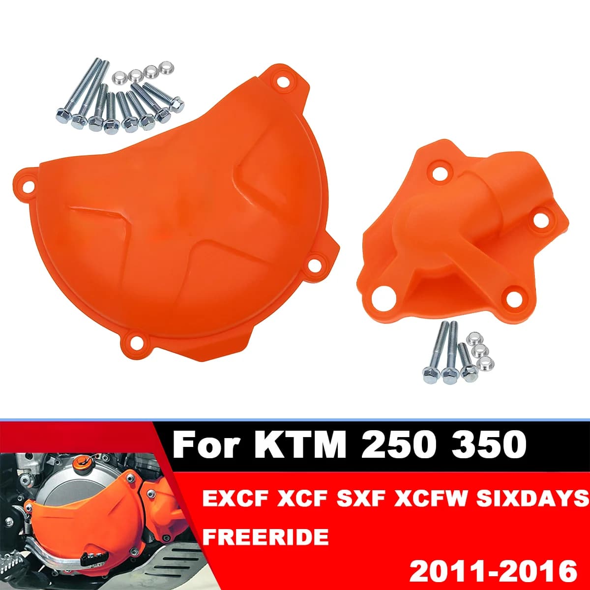 Coperchio della protezione della frizione della pompa dell'acqua per KTM 250 350 SX-F EXC-F XC-F XCF-W sei giorni FREERIDE 2012-2016 Enduro Dirt Pit Bike