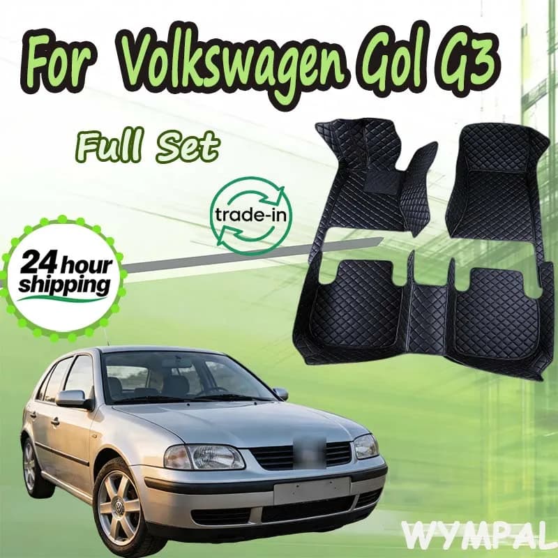 Car mat for Volkswagen Gol G3 2000 2001 2002 2003 2004 4 doors in luxury diamond leather woman footrest accessory for car mats