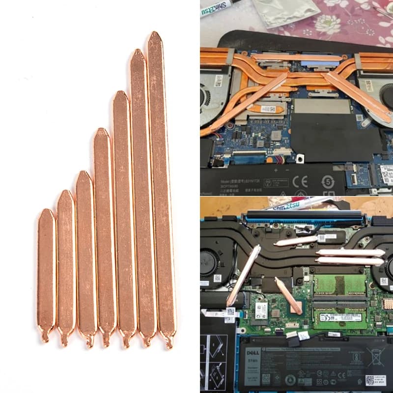 Copper Tube Diy Computer Laptop Cooling Notebook Heat Pipe Flat Tube 60mm-150mm