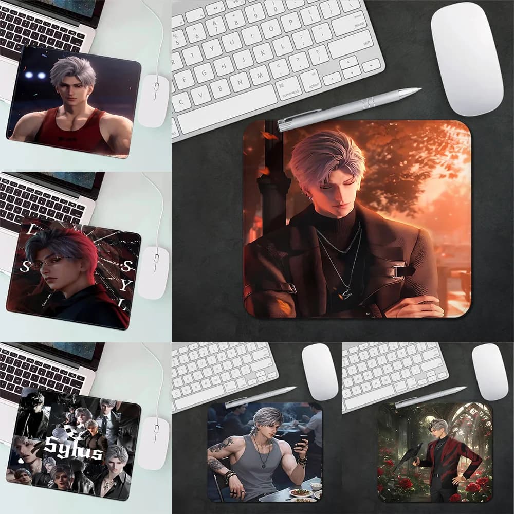 Sylus Love and Deepspace Chibi Gaming Mouse Pad XS Tappetino per mouse piccolo per PC Gamer Decorazione desktop Tappetino per mouse da ufficio Tappetino da scrivania