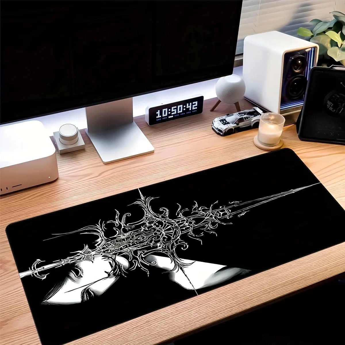 Tappetino per mouse da gioco esteso Wind Sword Girl, tappetino da scrivania in gomma antiscivolo per lavoro e divertimento