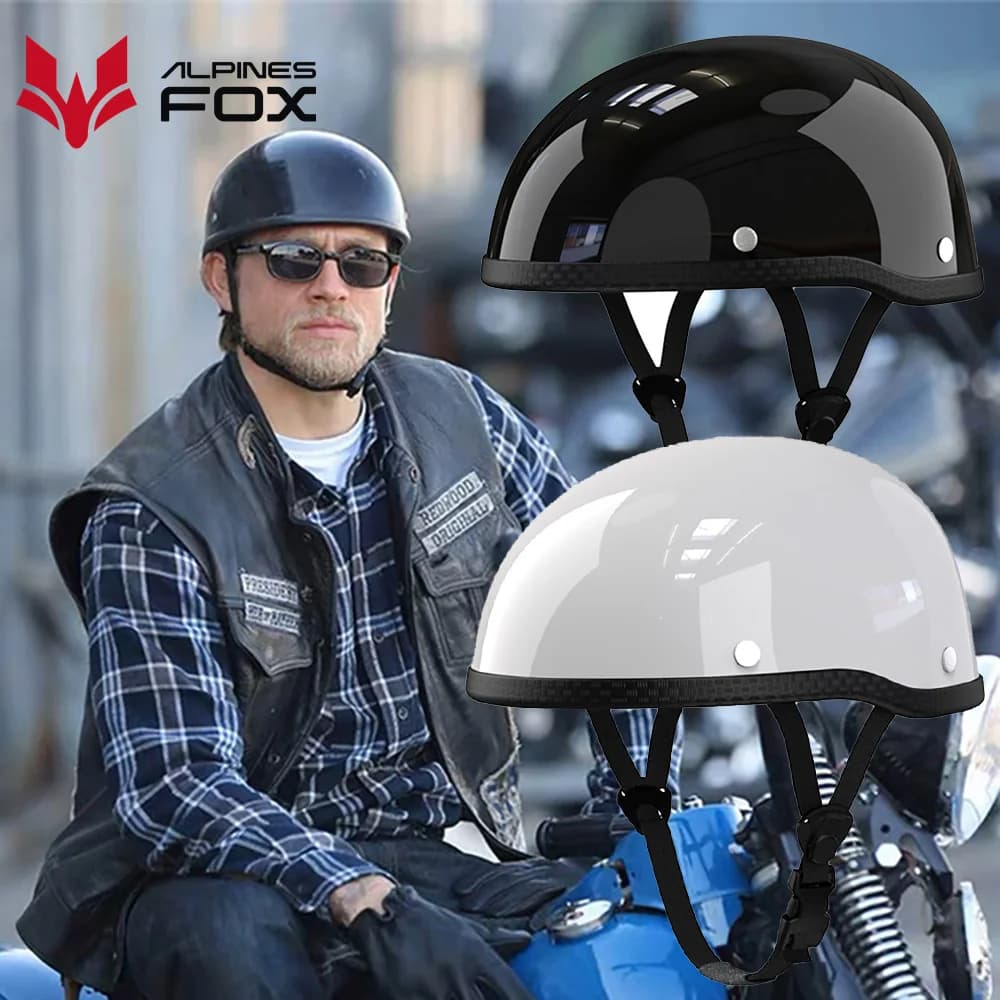 Retro moto mezzo casco ABS + cotone berretto in plastica estate mezza faccia casco Unisex moto Ridder universale DOT certificato