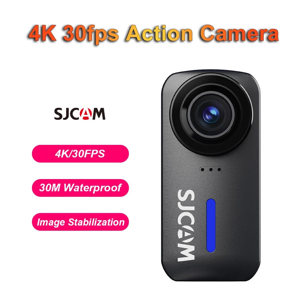 Videocamera d'Azione C110+ 4K 30fps 170° ° Obiettivo Ultra Wide F1.8 Impermeabile fino a 30m con Custodia, Giroscopio a Sei Assi Anti-Shake