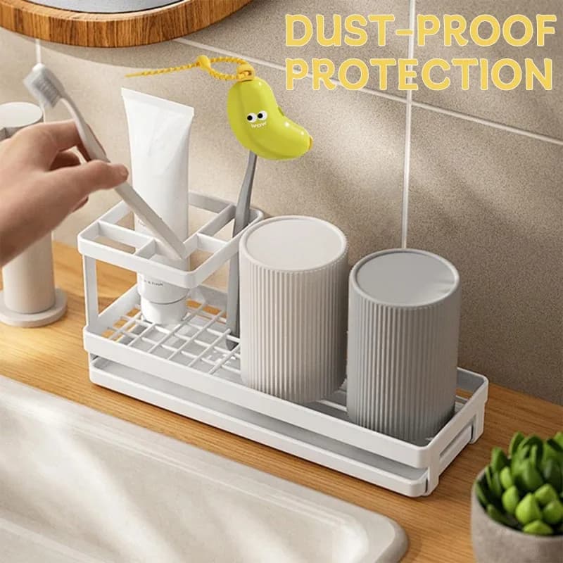 Cover Organizer portable 2-piece banana-shaped toothbrush heads for electrical and manual brush heads