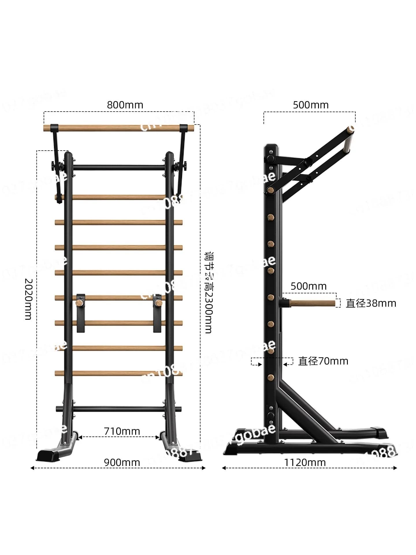 Home Fitness Equipment Ribbed Frame Horizontal Bar Material Pull-up Rehabilitation Dance Leg Witch Equipment Indoor Exercise Equipment