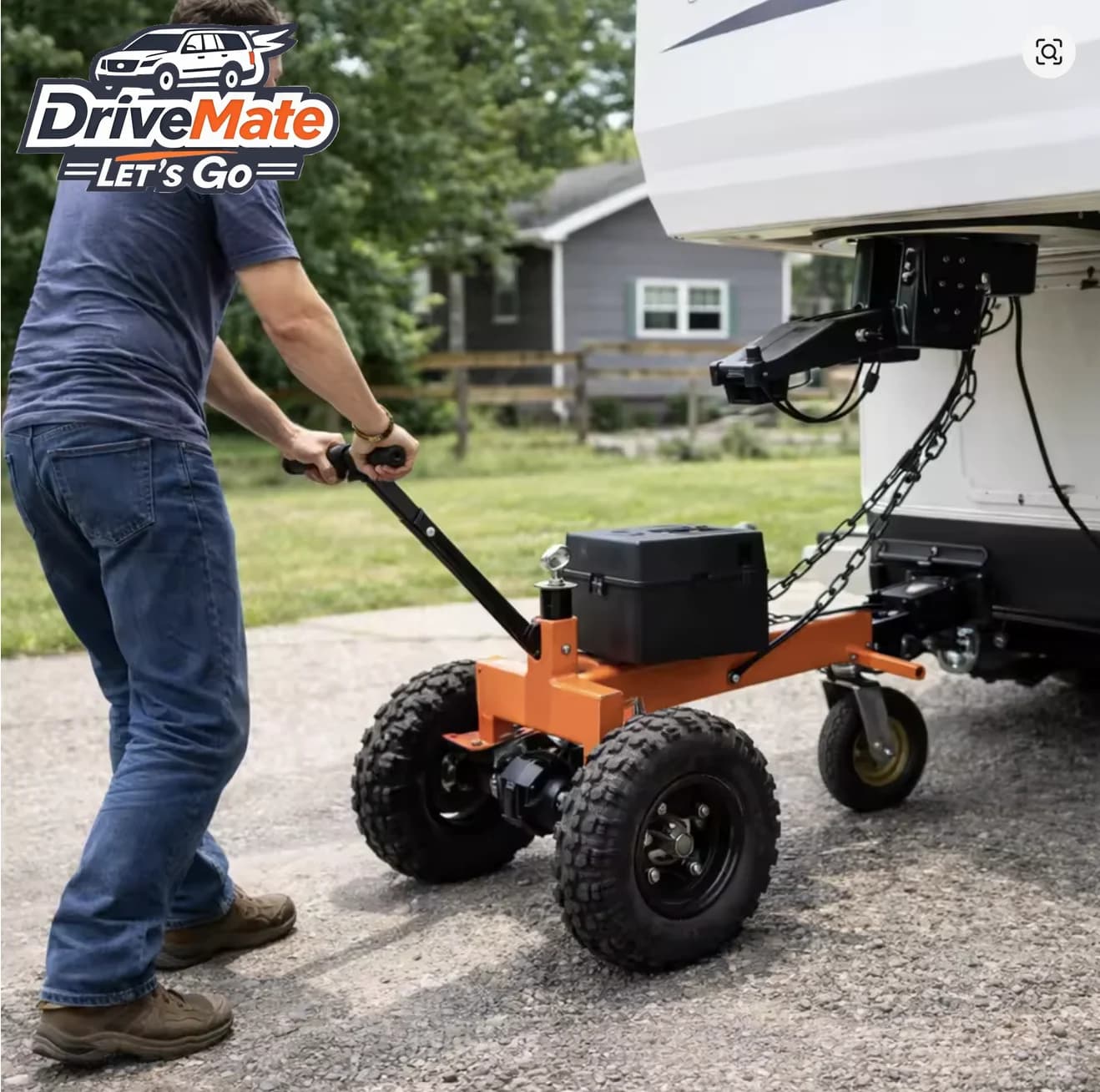 Carrello motorizzato per rimorchi, capacità di traino 1.587-3.401 kg, peso del timone 272 kg, movimentatore per rimorchi per carichi pesanti per camper e barche