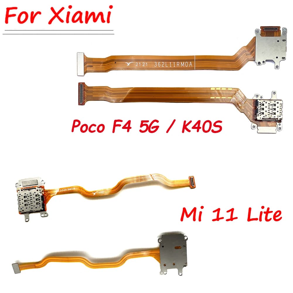 NUOVO Per Poco F4 5G SIM Card Holder Vassoio Slot Lettore Presa Flex Cavo a Nastro Connettore Sostituzione Della Scheda Per Xiaomi Mi 11 Lite