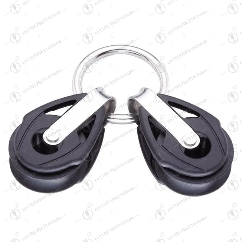 Carrucola Doppia con Ruota da 22mm e Corda da 6mm, Cuscinetto a Sfera, Accessori per Imbarcazioni e Yacht BB-0225