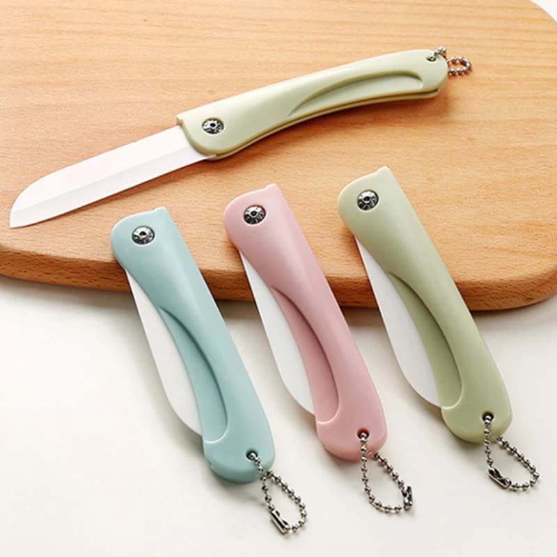Pocket Peeling Peel Coltello pieghevole Lama Pelapatate in ceramica Verdura Cucina Frutta Zirconia Posate Taglierina Taglio Fetta Sharp Picnic
