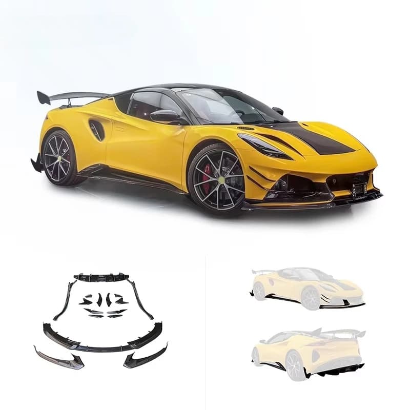 For Lotus Emira Body Kit Upgrade MONO Style Carbon Fiber Front Lip Side Skirt Rear Diffuser Automotive Exterior Modification